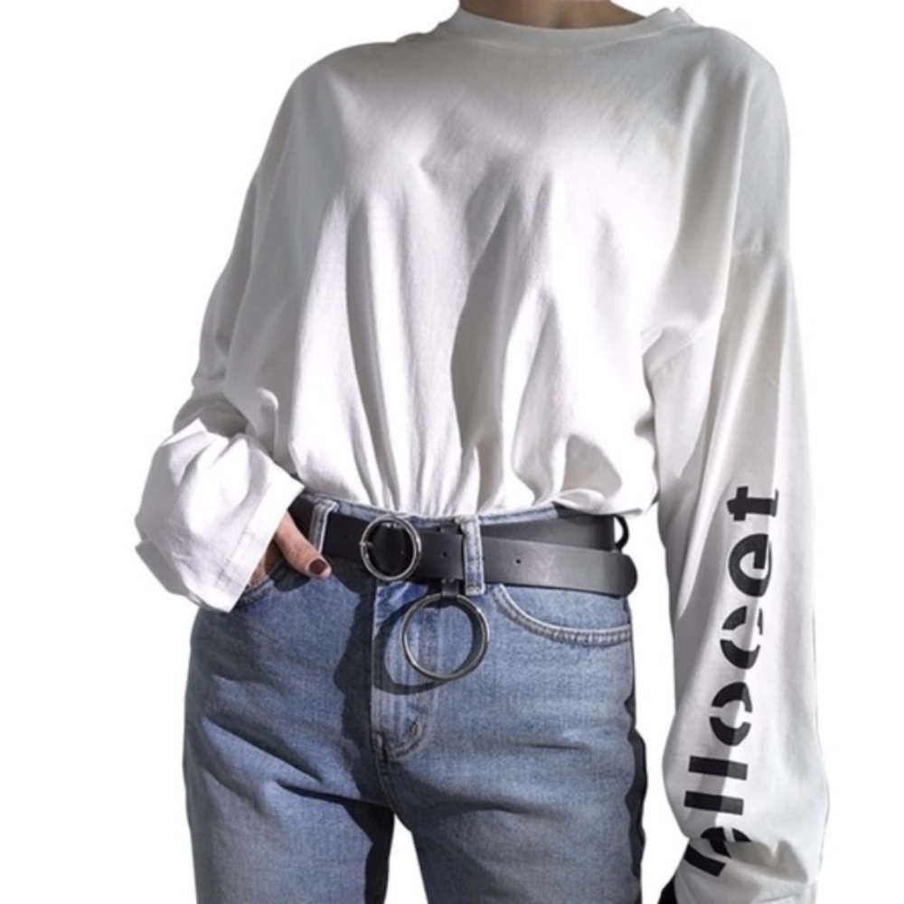 Vintage retro boho geo round circle chic belt - Picture 5 of 8